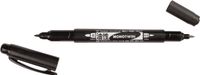 Tombow Fineliner Mono twin met twee punten, zwart, 1 stuk (1 stuk)