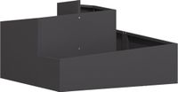 vidaXL Plantenbak Zwart 80 x 80 x 50 cm Koudgewalst staal