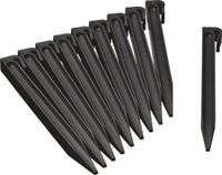Nature Grondpennen voor perkranden - 30x stuks - zwart - 26,7 cm