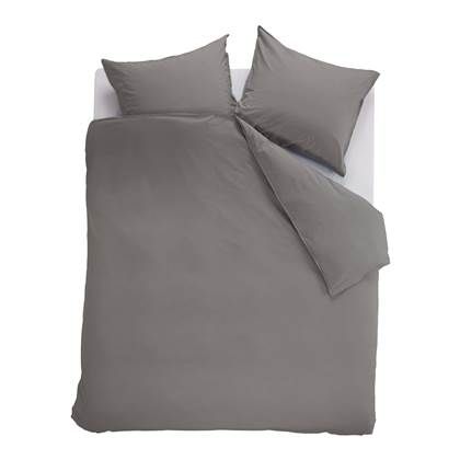 Ambiante Cotton Uni Dekbedovertrek 240 x 220 cm - Grijs