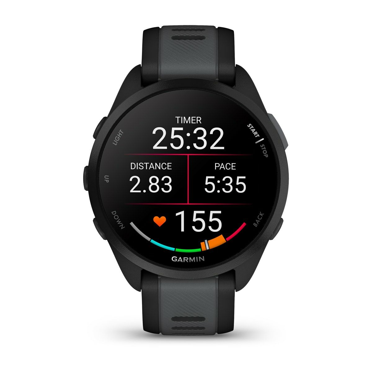 Garmin Forerunner 165 Music Smartwatch - Black/Slate Grey