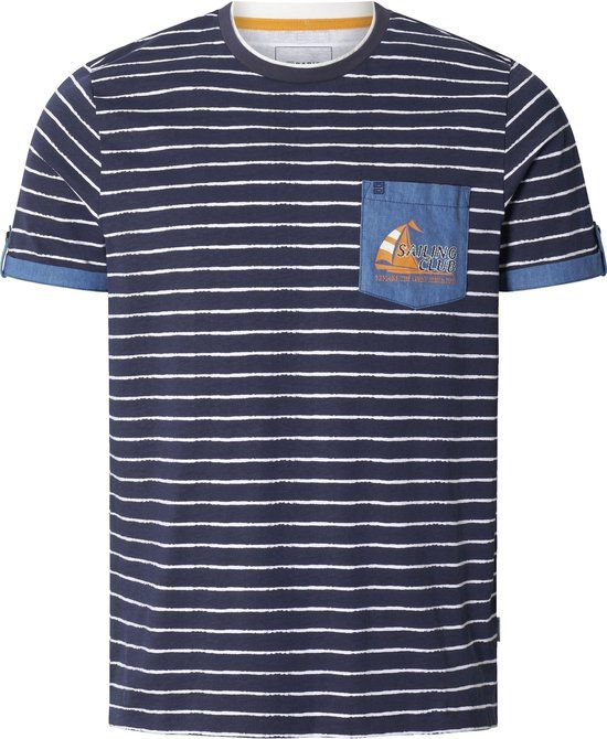 Babista heren T-shirt - 64/66 - donkerblauw - Plus Size