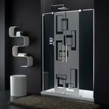 Ambiance Sticker Privacy raamfolie - ABSTRACTE KUNST - Zelfklevende raamfolie voor ramen en douchedeuren - 170x65cm