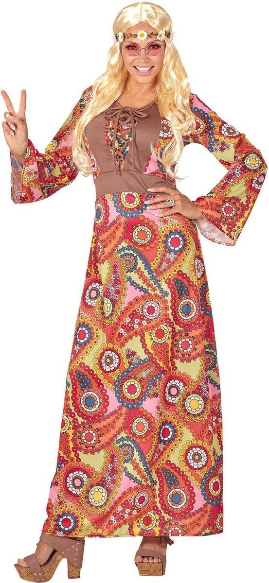 Widmann - Lange hippiejurk voor vrouwen - Medium - Polyester - 8003558065424