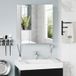 Kleankin Armoire murale de salle de bain avec 3 portes miroir et étagères réglables en MDF blanc, Dimensions : 70 x 15 x 60 cm (L x l x H)