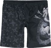 Black Premium by EMP Zwarte zwemshort met wolvenprint - Heren - M