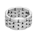 Fossil Heren Arden zilveren roestvrijstalen ring, JF048260408