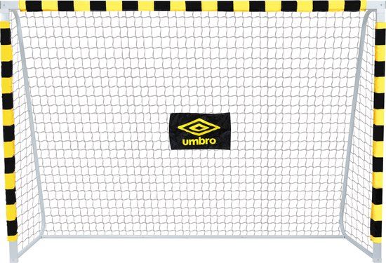 Umbro Voetbaldoel - 300 x 200 x 90 cm - Zwart/Geel - Voetbalgoal - Kunststof - Mini