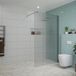 FortiFura Galeria douche - 120x200cm - verre strié - bras mural - chrome