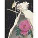 Artery8 Ohara Koson Siberische Bluechat naast een Pioen XL Giant Panel Poster (8 Secties)