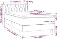 vidaXL Boxspringbed met matras, fluweel, zwart, 100x200 cm