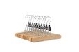 Amazon Basics Hanger voor broek, hout, set van 10, 25 cm, natuurlijke kleur