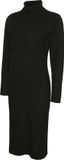 MAMALICIOUS MLSUNIVA JUNE LS KNIT MIDI DRESS 2F NOOS Dames Jurk Zwart XS