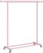 SONGMICS portant à vêtements sur roulettes, extensible, charge maximale 90 kg, rose pastel