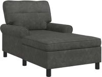 vidaXL Chaise Lounge Zwart Kunstleer 91 x 157 x 91 cm