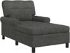 vidaXL Chaise Lounge Zwart Kunstleer 91 x 157 x 91 cm