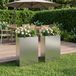 Maison Exclusive - Lot de 2 pots de jardin, argenté, 40 x 20 x 75 cm, en acier inoxydable
