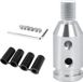 Adaptateur de levier de vitesses universel pour boîte de vitesses manuelle de voiture M12 x 125 - Adaptateur de levier de vitesses en aluminium - Argent