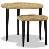 Maison Exclusive - Set de 2 tables d'appoint, jute naturel