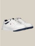 Tommy Hilfiger Baskets Unisexe Bleu Marine Blanc Cuir Synthétique Semelle Dure Lacets 35