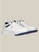 Tommy Hilfiger Baskets Unisexe Bleu Marine Blanc Cuir Synthétique Semelle Dure Lacets 35