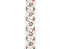 Ambiance Sticker Voorgelijmd vliesbehang - Tropisch roze palmbladeren - 1 rol van 300x60 cm