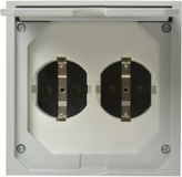 ABL Vloercontactdoos + RA 2-voudig – Inbouw – 16A 250V – Grijs