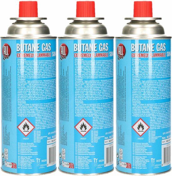 All Ride Alrides 3x Kookstel gasflessen butaan gas - 3 stuks a 227 gram - gasbus navulling