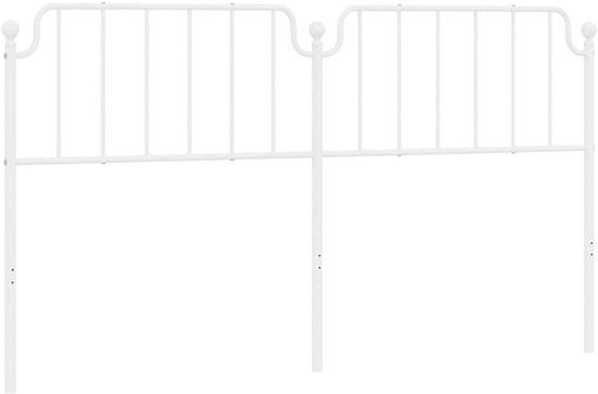 vidaXL Hoofdbord 180 cm metaal wit