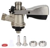 Robinet de bière de type S - Raccordement pour usage domestique - Laiton/Acier inoxydable 304 - Distributeur pour bars/restaurants - Durable/Robuste - Sain/Écologique - Bouchon de bière