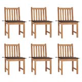 VidaXL Fauteuils de jardin 8 pcs avec coussins teck massif