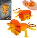 Lean toys Figuur gekraagde hagedis rubber rekbaar realistisch 19cm