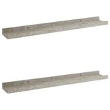VidaXL 326700 Wandschappen MDF Grijs 600x90x30 mm