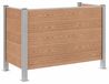 Syfax Afvalbak Schutting Bruin 161 x 85 x 115 cm Aluminium en WPC