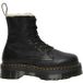 Dr. Martens Jadon Imitatiebont Gevoerde Platform Laarzen Leer Schoenen in Zwart, Grootte: 36