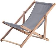 KADAX Anjouin natuurlijke ligstoel salontafelset + 2 grijze houten ligstoelen