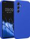 kwmobile Samsung Galaxy A54 5G coque de téléphone - dos en TPU avec revêtement en silicone - bleu baltique