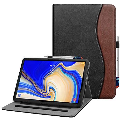 Fintie Hoes Compatibel met Samsung Galaxy Tab S4 10.5 T830/T835 2018 tablets-Meerhoek weergave kunstlederen beschermhoes, met bestandssleuven en S-penhouder, automatische slaap-/ontwakingsfunctie, tweekleurige