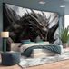 Fantasy Draak Wandtapijt, Grijs-Zwart 300 x 200 cm