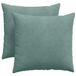 vidaXL - Coussin d'assise - 2 pièces - Vert d'eau - 45 x 45 cm - Velours côtelé
