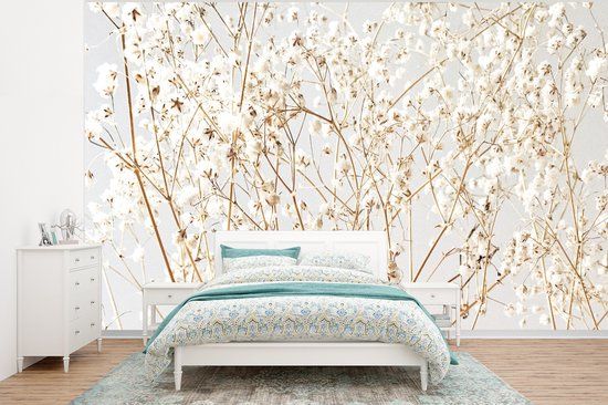 Nr1Wallpaper Fotobehang Natuur - Takken - Bloemen - 350x260 cm - Vlies - Multicolor