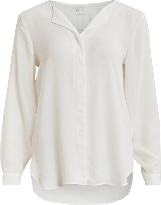 Vila Lucy Dames Blouse - Wit - Maat L