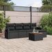 Maison Exclusive - Ensemble de meubles de jardin 6 pièces avec canapé et coussins, noir, en polyrotin
