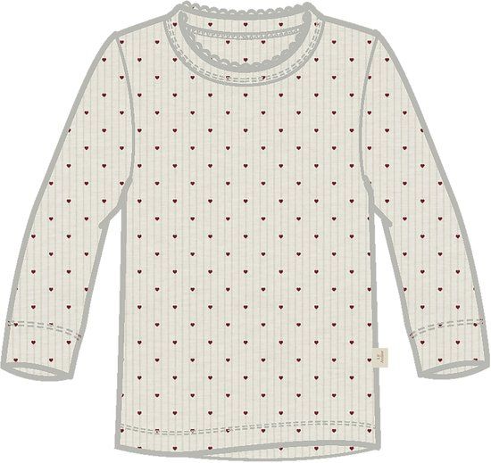 LIL' ATELIER NAME IT - NMFGAGO LS SLIM TOP LIL NOOS - Meisjes - Blouses - Maat 116 - Coconut Milk