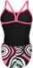 Arena Dames Badpak Illusion Challenge Back Zwart Multicolor Shocking Pink