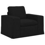 vidaXL Bank Zwart Stof 103 x 80 x 82 cm