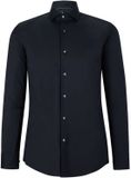 Hugo Boss BOSS Hank slim fit overhemd - popeline - zwart - Strijkvriendelijk - Boordmaat: 43