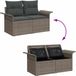 vidaXL Banc de jardin gris poly rotin