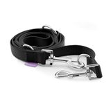 Record - Trainingslijn voor honden – van nylon – met metalen karabijnhaak – zeer robuust – kleur zwart – maat S – 2 cm – lengte 200 cm