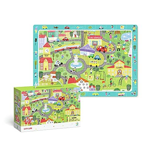 DODO D300135 Educatieve City Life Observation Puzzle 80 stuks, verschillende